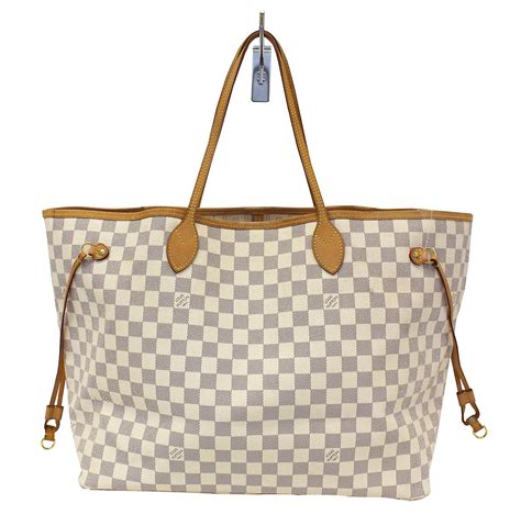 louis vuitton bag white checkered|louis vuitton white bag inside.